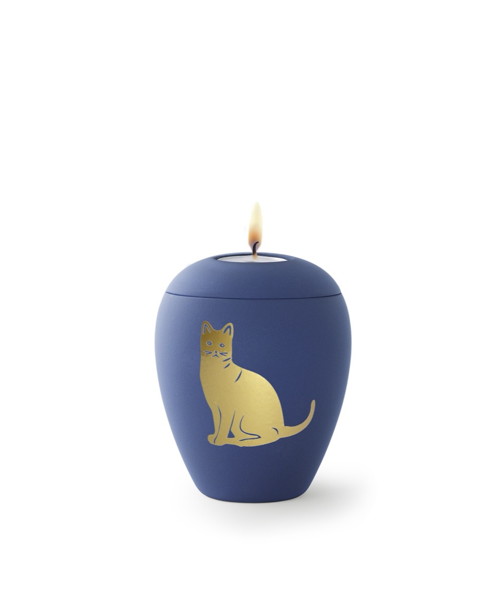 Gedenklicht, Goldenes Katzenmotiv